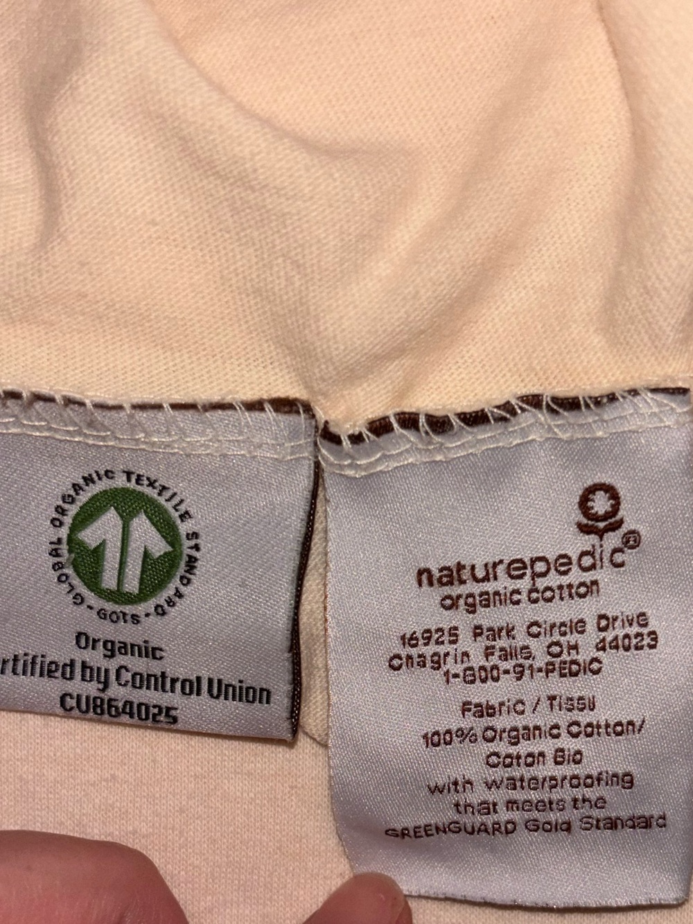 Naturepedic Waterproof Organic Crib Mattress Protector Pad OBO - Picture 4 of 4